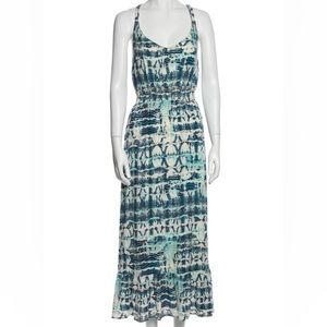 Nicole miller bakti blue print maxi dress